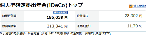 3月11日iDeCo損益