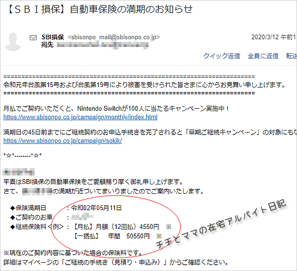 自動車保険の見直し 安いアクサダイレクト自動車保険に乗り換え お小遣い稼ぎ主婦の日常