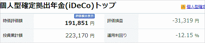 4月1日のiDeCoの損益