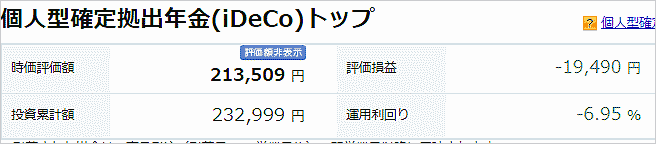 2020年5月18日のiDeCoの損益