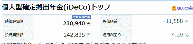 2020年5月21日のiDeCo損益