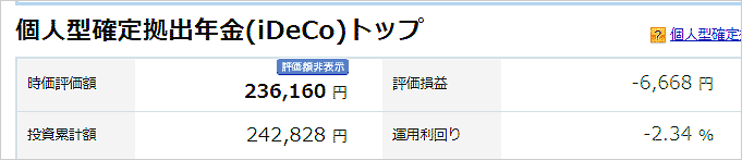 2020年5月28日iDeCoの損益