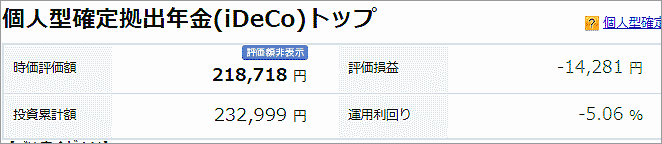 2020年5月7日iDeCoの損益