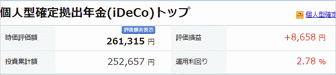 2020年6月19日のiDeCoの損益