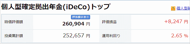 2020年6月24日のiDeCoの損益