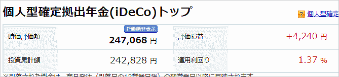 2020年6月4日iDeCoの損益