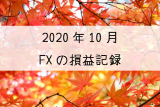 2020年10月のFXの損益記録