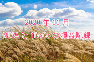 2020年11月のNISAとiDeCoの損益記録