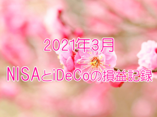 2021年3月のNISAとiDeCoの損益記録